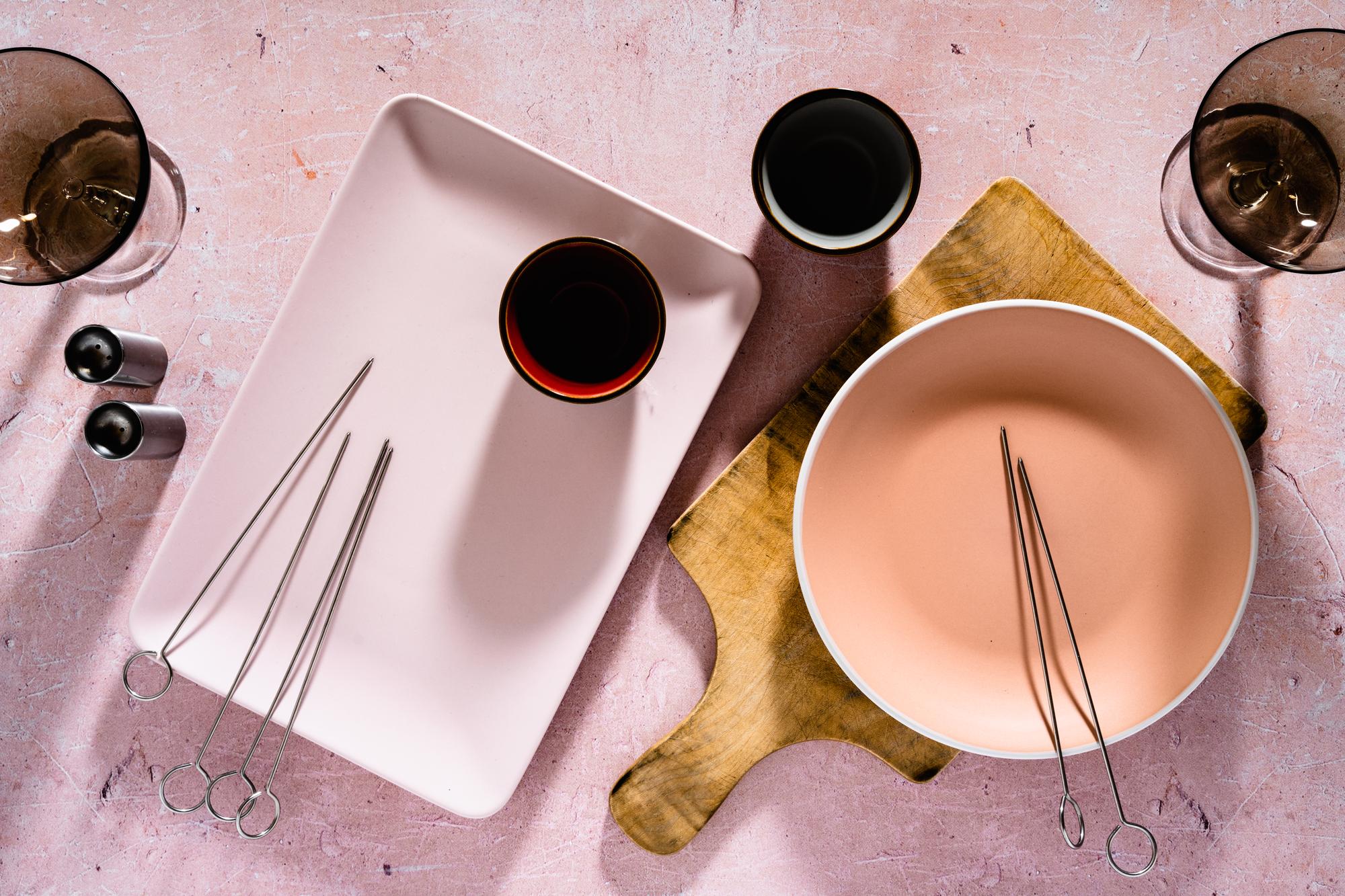Flat lay of tasting menu and notes